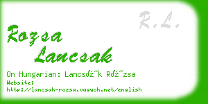 rozsa lancsak business card